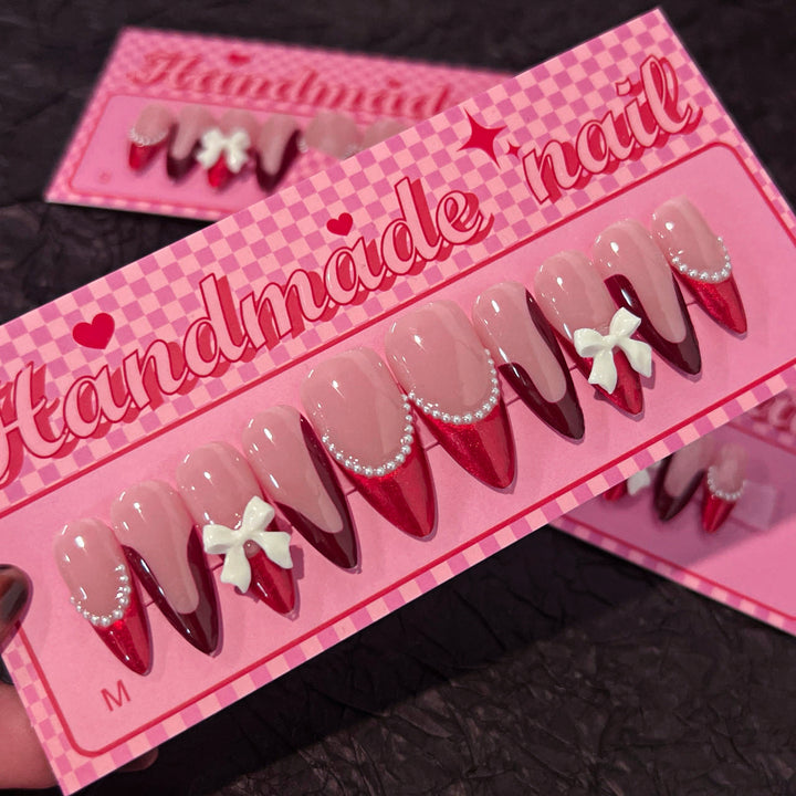 Artificial acrylic nails with detailed floral accents Stornfield