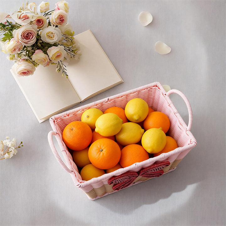 Decorative Woven Storage Basket with Bow Design Stornfield