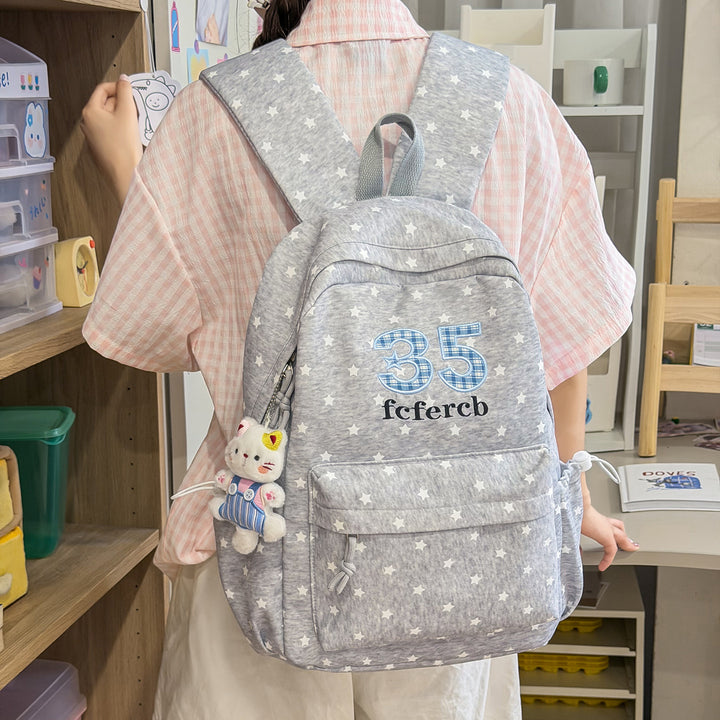Playful Star-Patterned School Backpack Stornfield