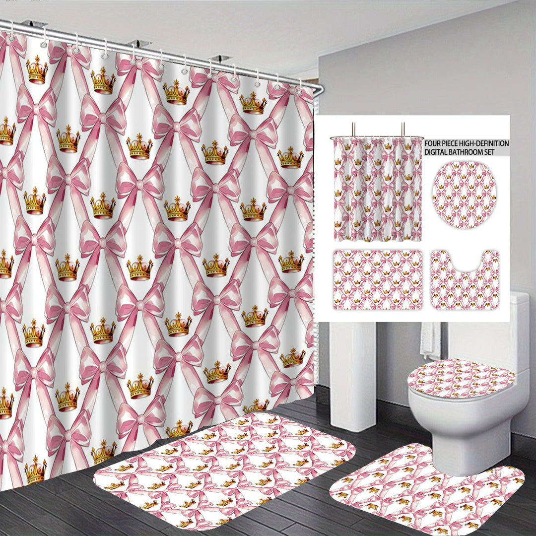 Digital Bow Pattern Bathroom Décor Set Stornfield