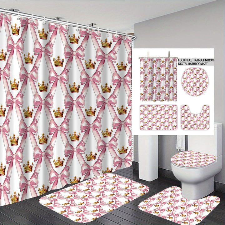 Digital Bow Pattern Bathroom Décor Set Stornfield