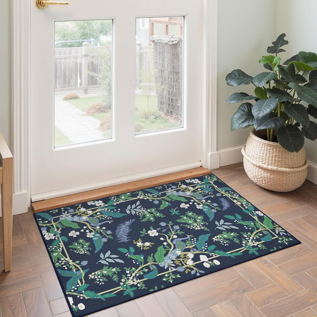 Decorative Botanical Print Area Mat for Home