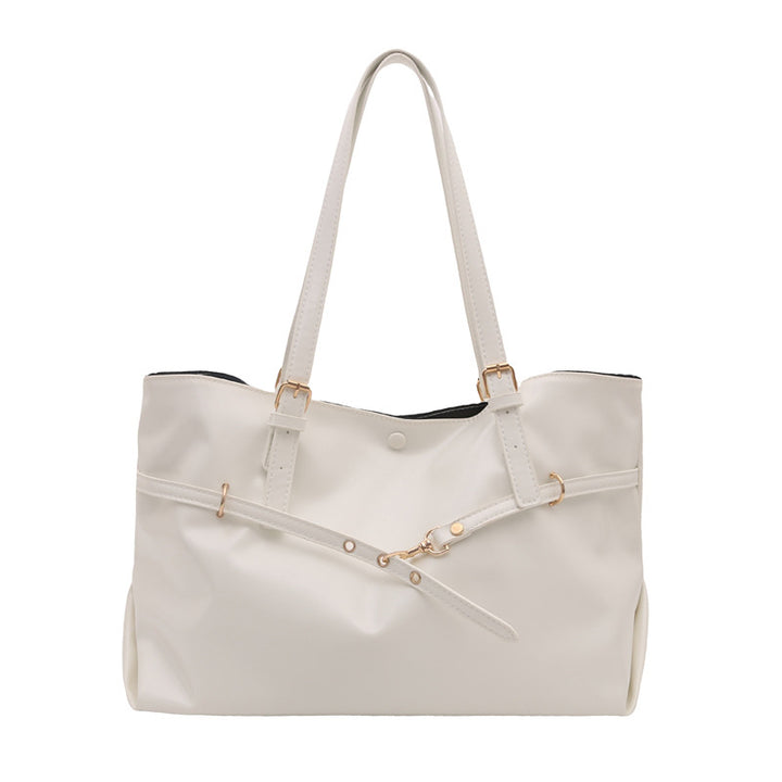 Sleek Structured Vegan Leather Tote