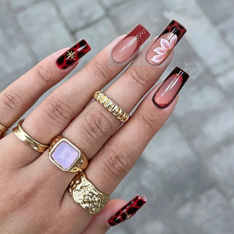 Artistic Patterned Press-On Nail Extensions Stornfield