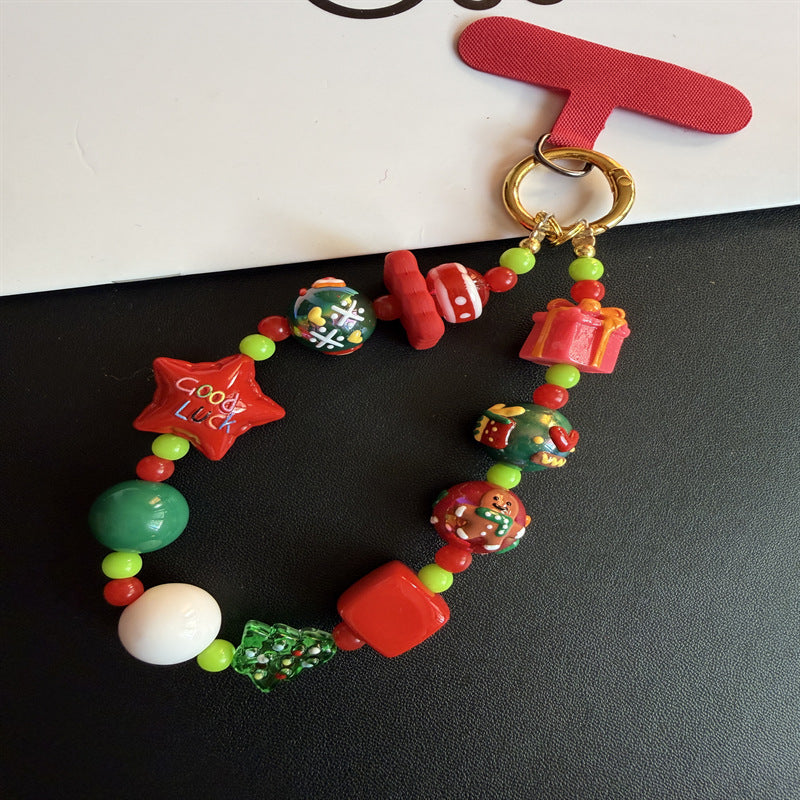 Festive Beaded Charm Keychain Stornfield