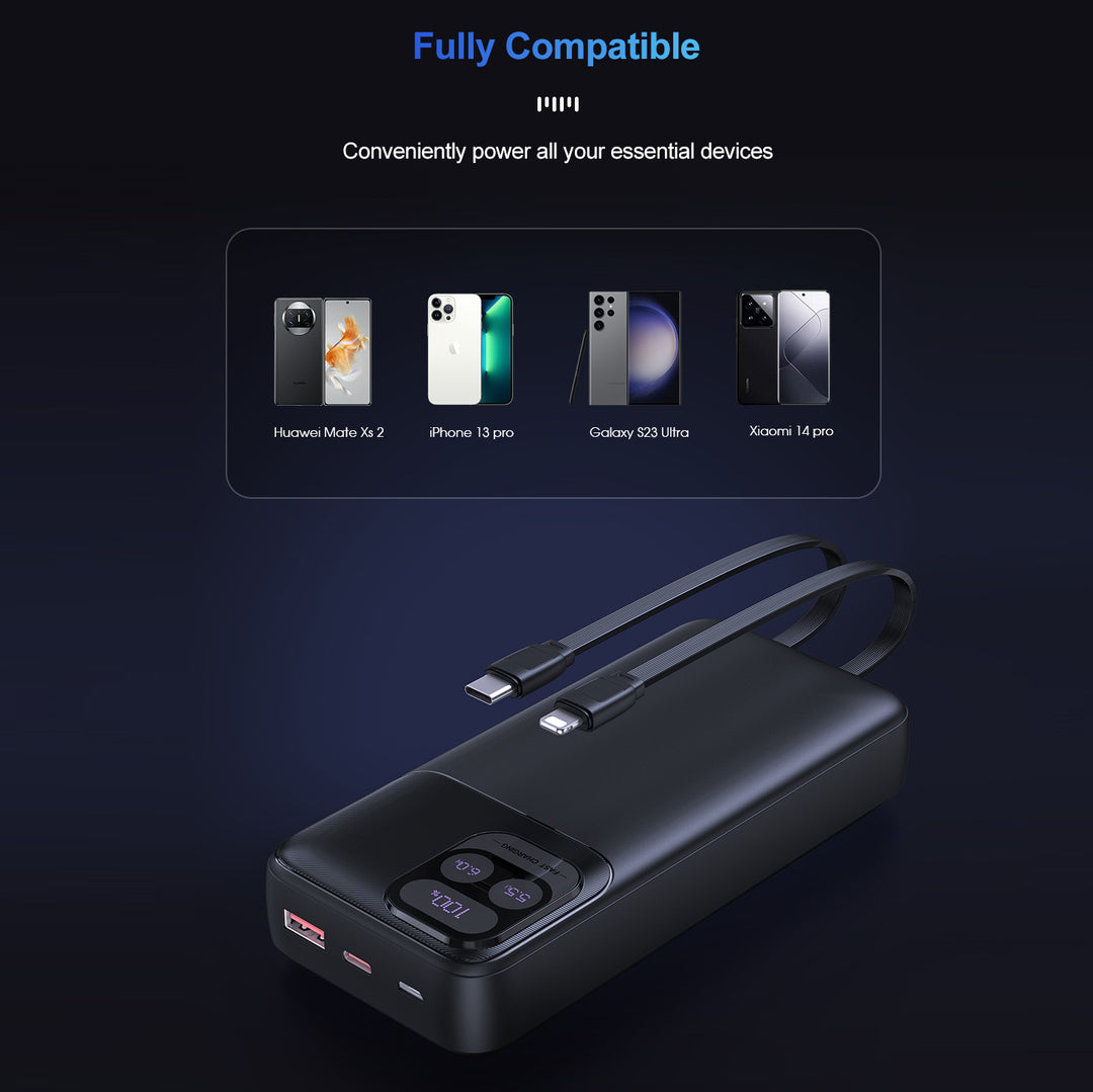 Power bank with dual charging cable and fast charging function Stornfield