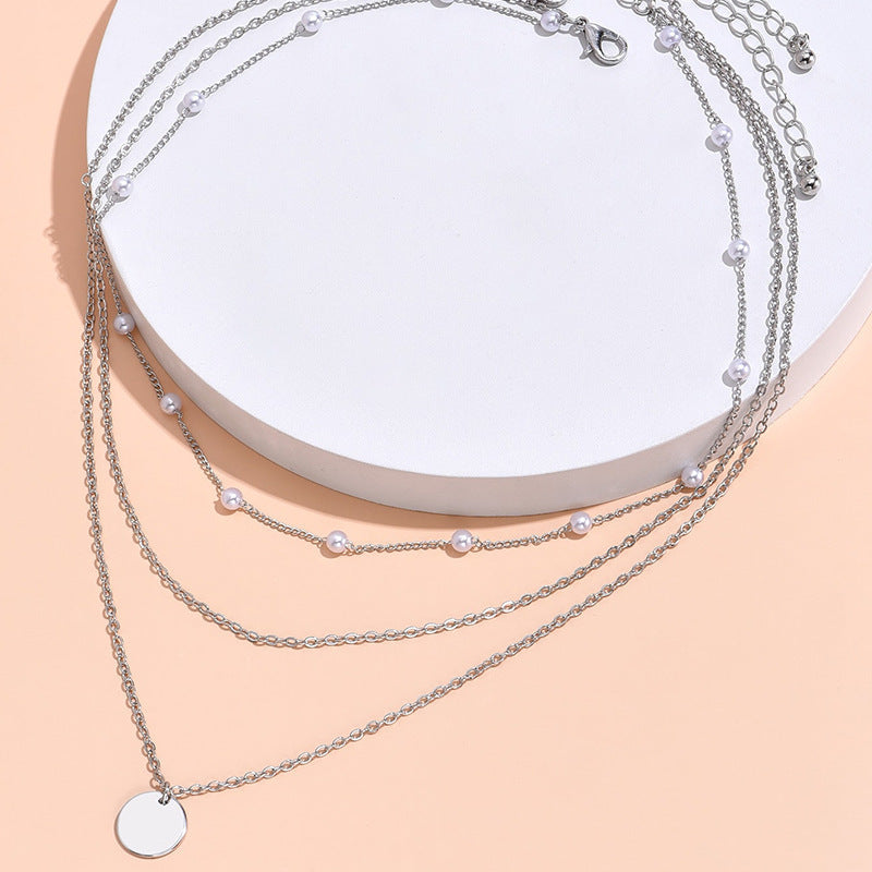 Layered Pearl and Chain Necklace Stornfield