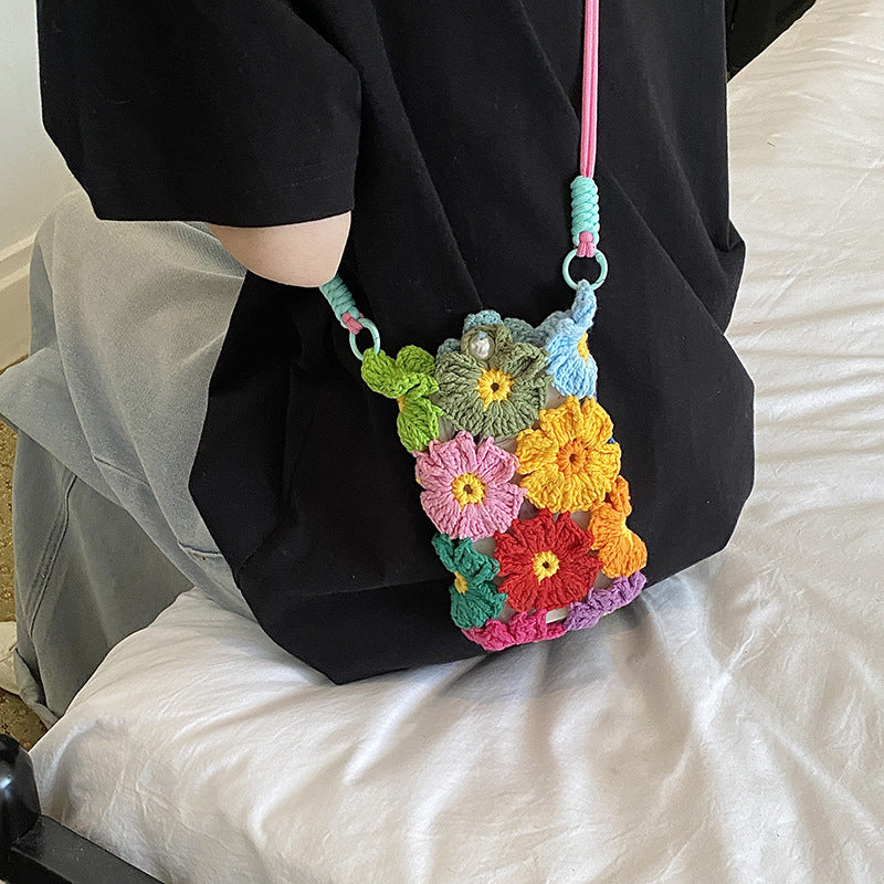 Floral Crochet Mini Bag
