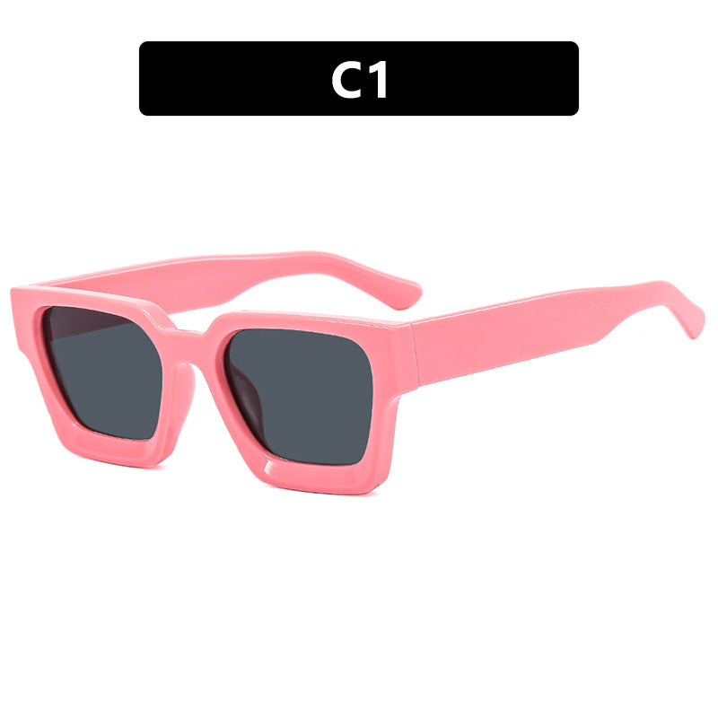 Ladies fashionable square sunglasses with yellow lenses Stornfield