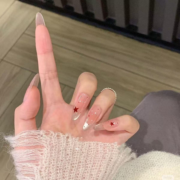 Elegant Star-Embellished Nail Extensions Stornfield