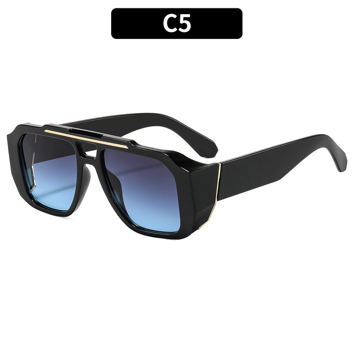 Bold Architectural Shield Sunglasses