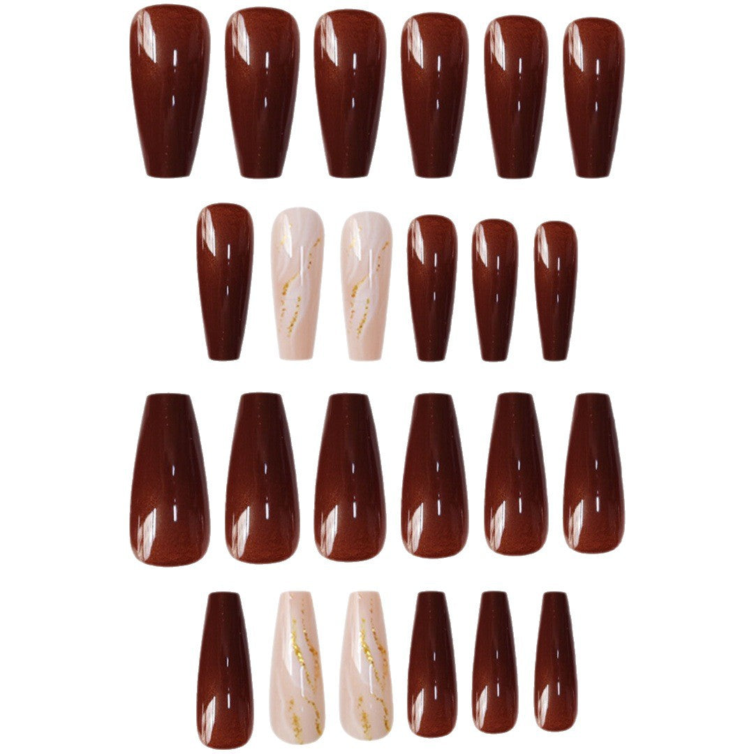 Artistic Marble Effect Press-On Nails Stornfield
