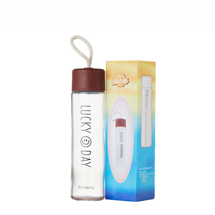 Ladies High Quality Glass Drinking Bottle with Carabiner Stornfield
