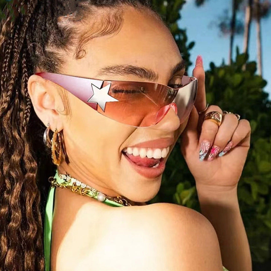 Women's futuristic design sunglasses with unique accents Stornfield