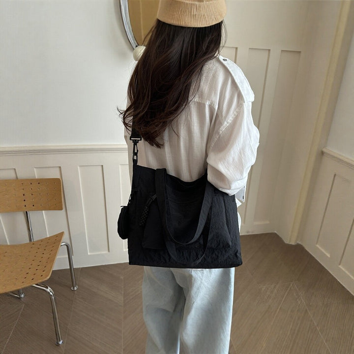 Versatile Canvas Tote Bag with Zipper Pockets