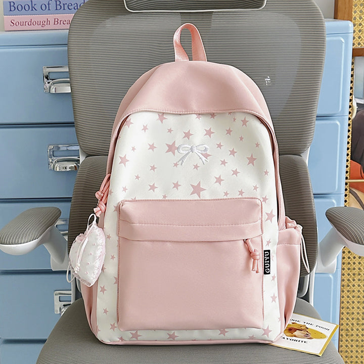 Cartoon-Themed Star-Patterned Backpack Stornfield