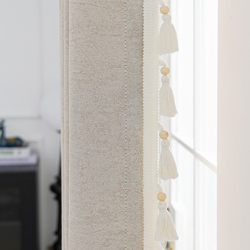 Decorative curtain with tassel trim Stornfield