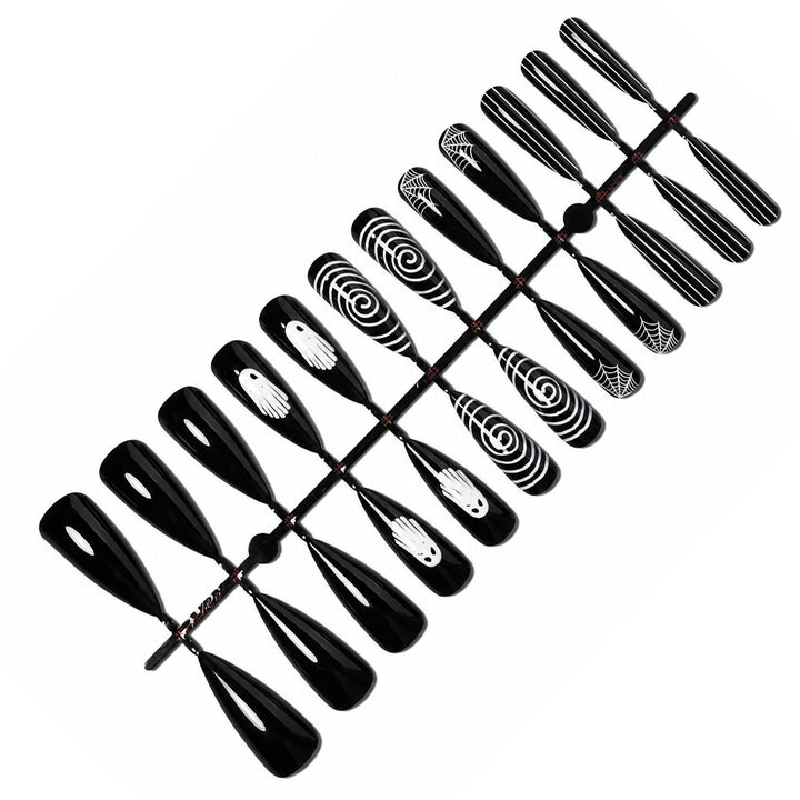 Acrylic nail set with stylish Halloween designs Stornfield