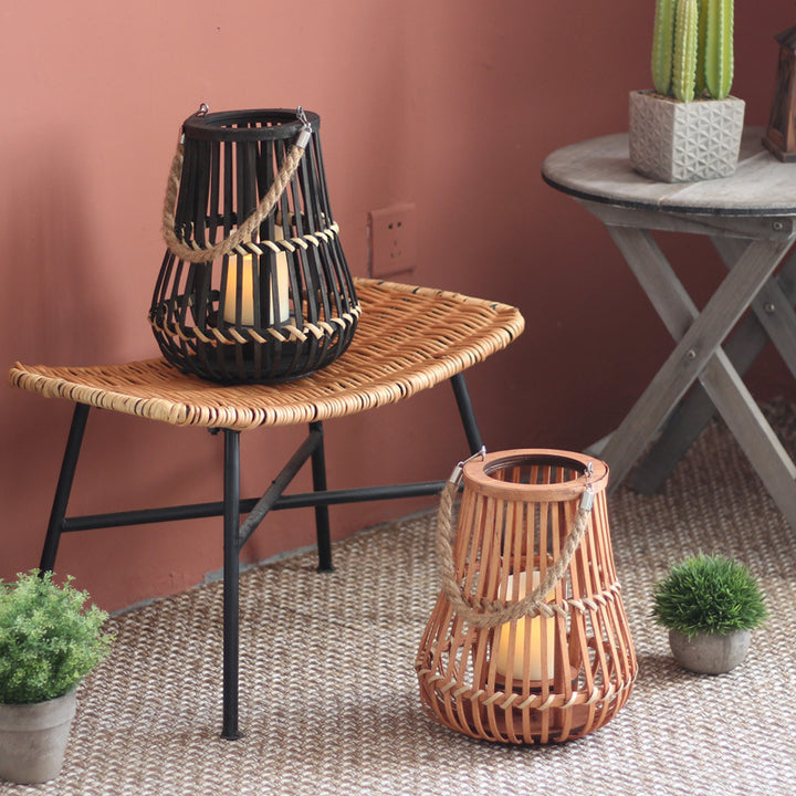 Stylish lantern with hemp handle Stornfield
