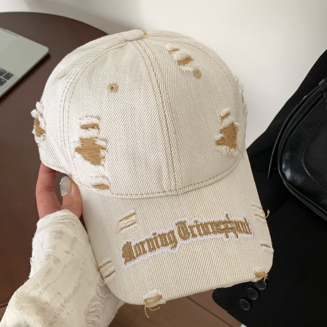 Women's Distressed Denim Baseball Cap Stornfield