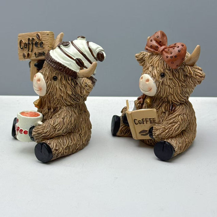 Decorative Highland Cattle Coffee Figure Stornfield