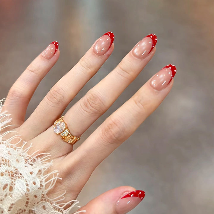 Decorative French Tip Press-On Nail Art Stornfield
