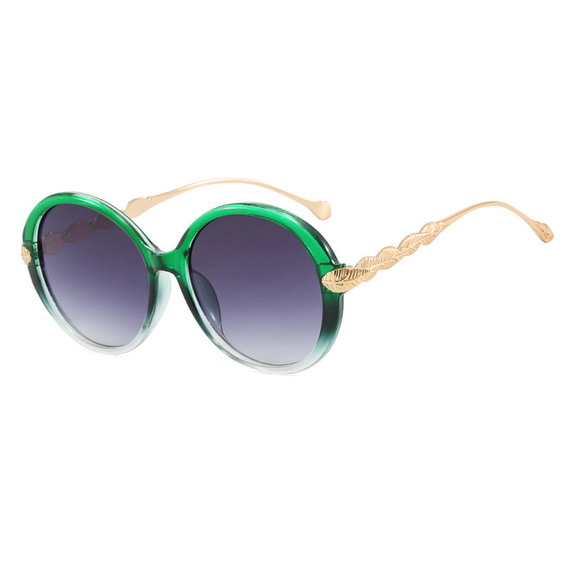 Ladies large round sunglasses with decorative metal accents Stornfield