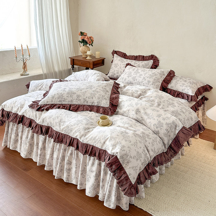 Floral Print Bedspread Set
