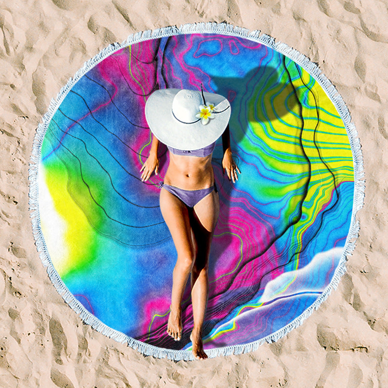 Rundstrand towel with unique sunset design Stornfield