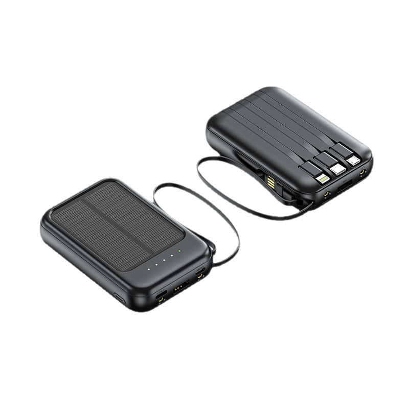 Wearable solar power bank with multifunctional charging ports and intelligent LED display Stornfield