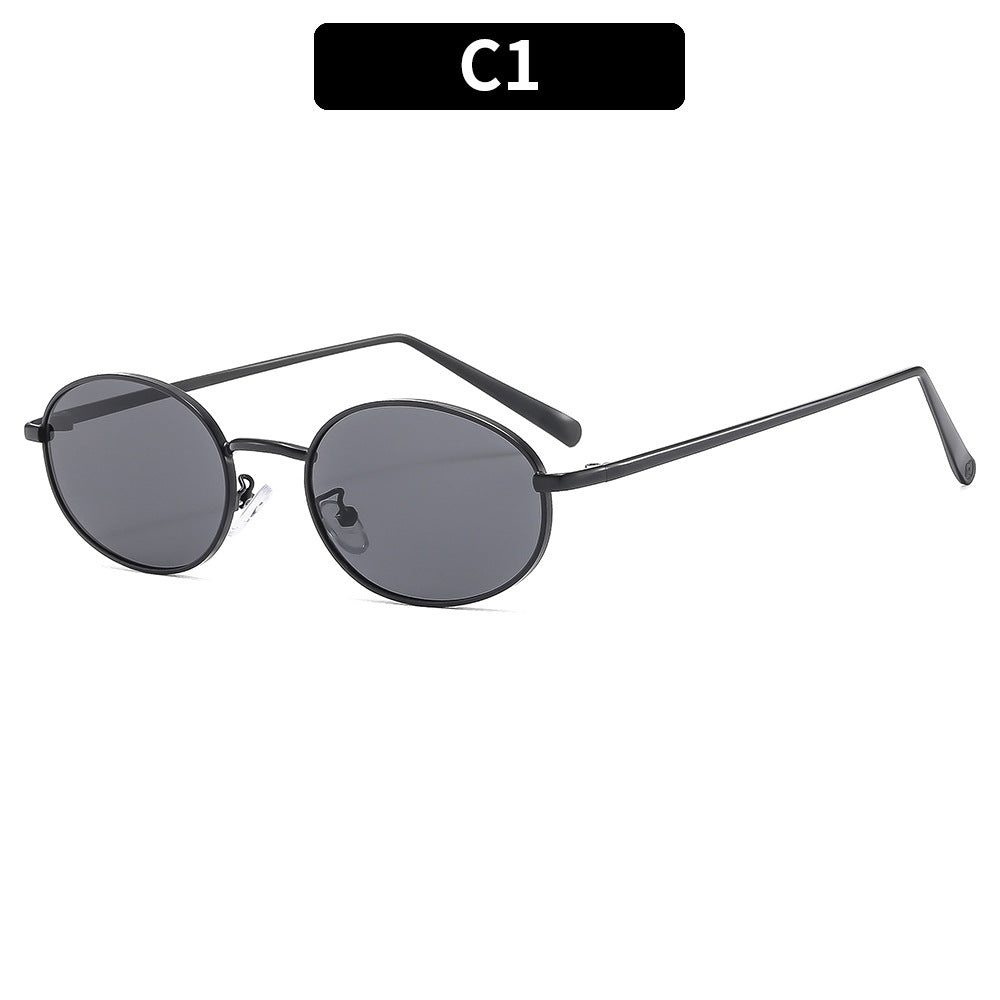 Elegant Look Stylish Oval Frame Sunglasses