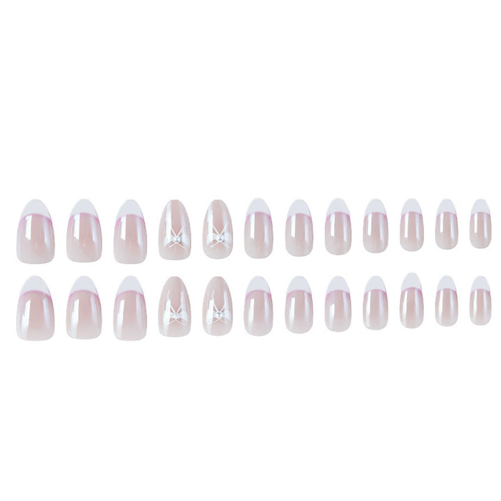 Elegant Floral French Tip Nail Enhancements Stornfield