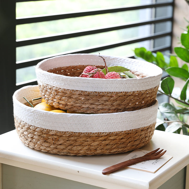 Unisex beef storage basket with elegant textile edging Stornfield