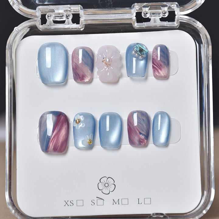 Decorative Floral Press-On Nail Set Stornfield