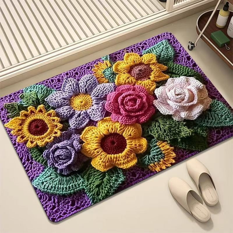 Luxurious Embroidered Floral Area Rug Stornfield
