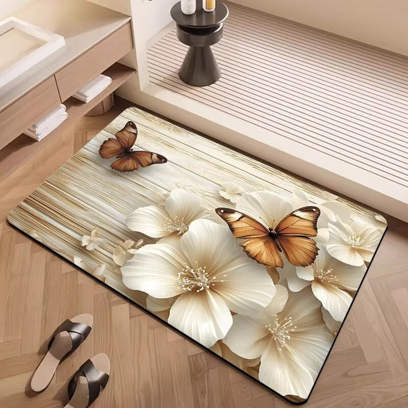 Decorative Floral Bath Mat