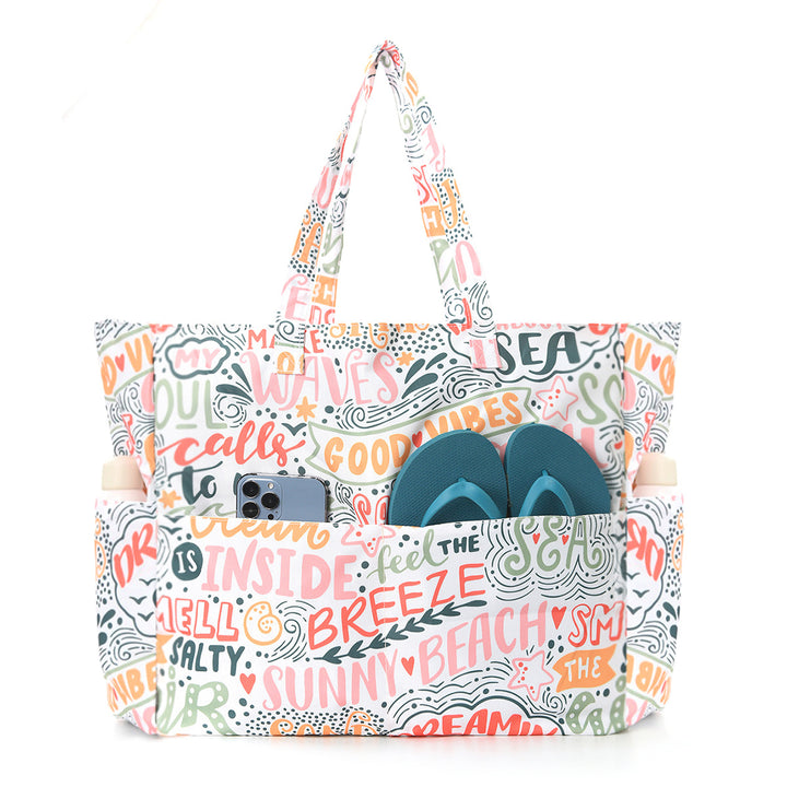 Spacious and Stylish Shopping Bag with Striped Pattern Stornfield