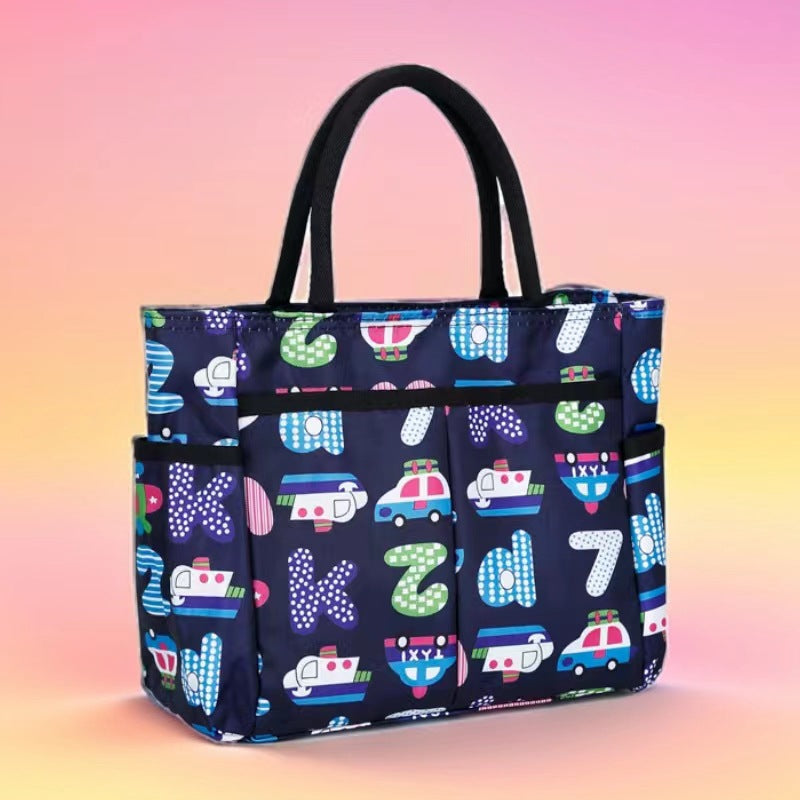 Multi-Pocket Candy Print Tote Bag Stornfield