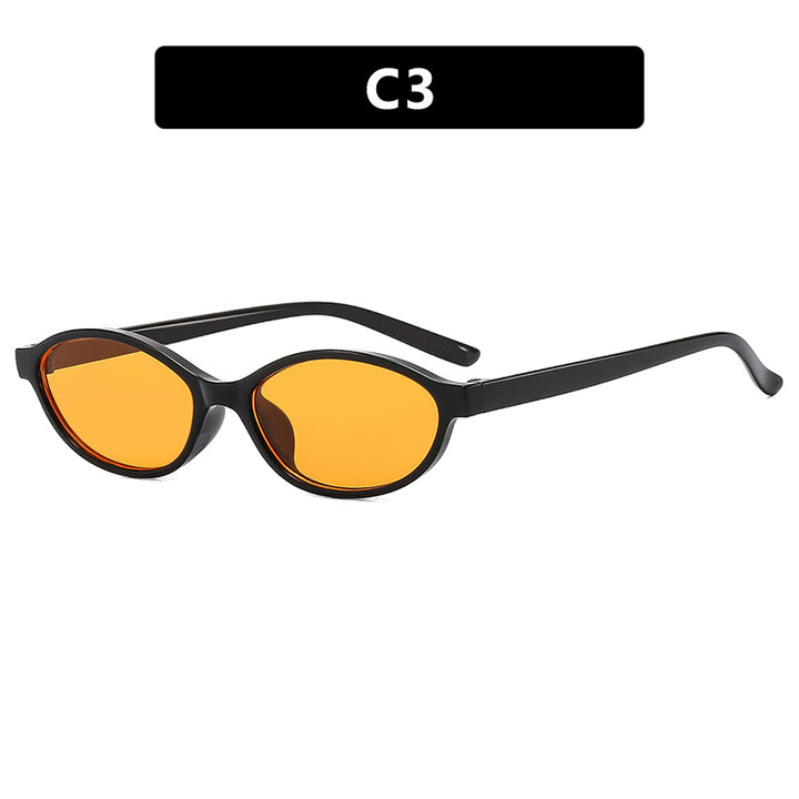 Women oval-shaped sunglasses with transparent frame and UV protection Stornfield