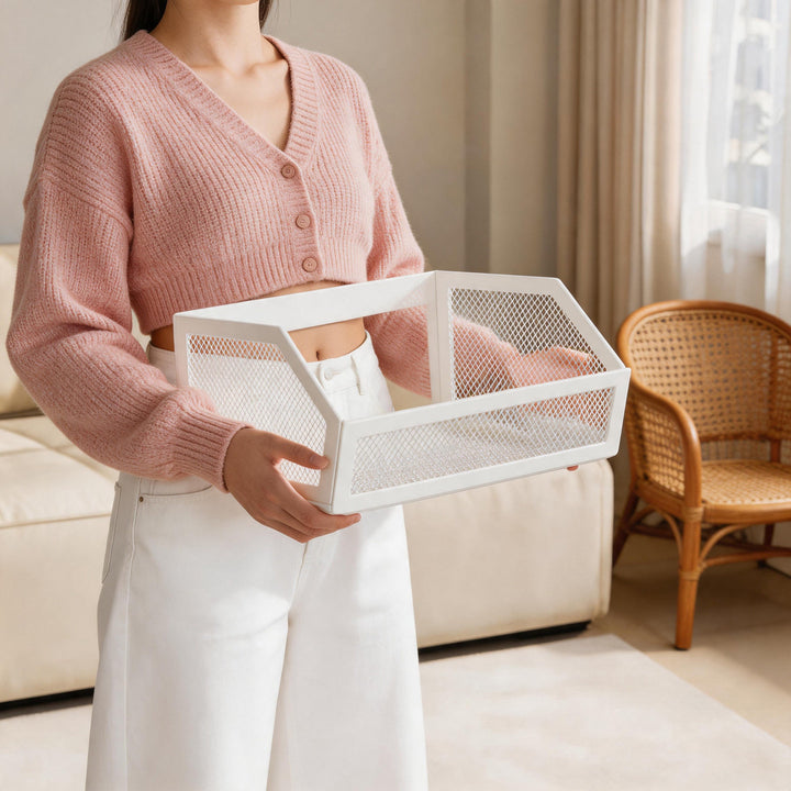 Magnetic Mesh Wall Basket for Refrigerator Side Storage