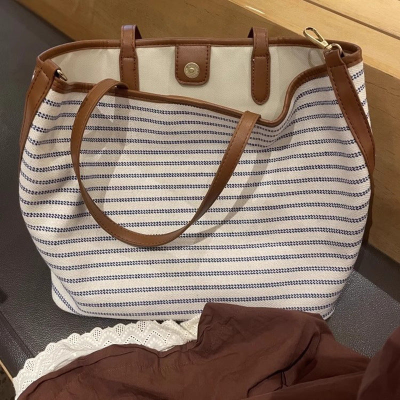 Striped Canvas Tote Bag Stornfield