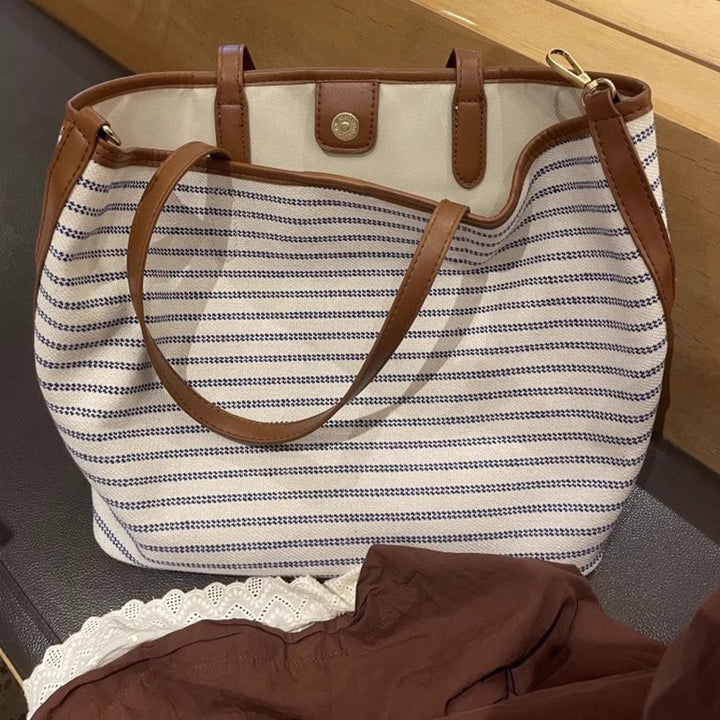 Striped Canvas Tote Bag Stornfield