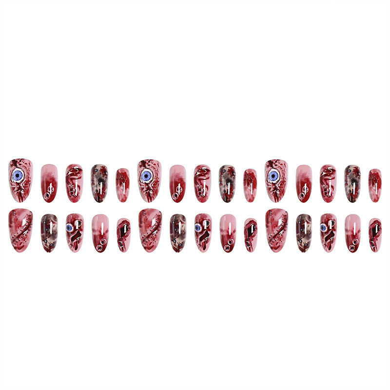 Creative artificial nail set with unique, artistic accents Stornfield