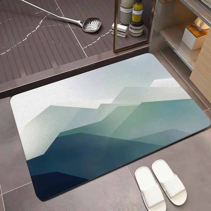 Scenic Mountain Landscape Bath Mat Stornfield