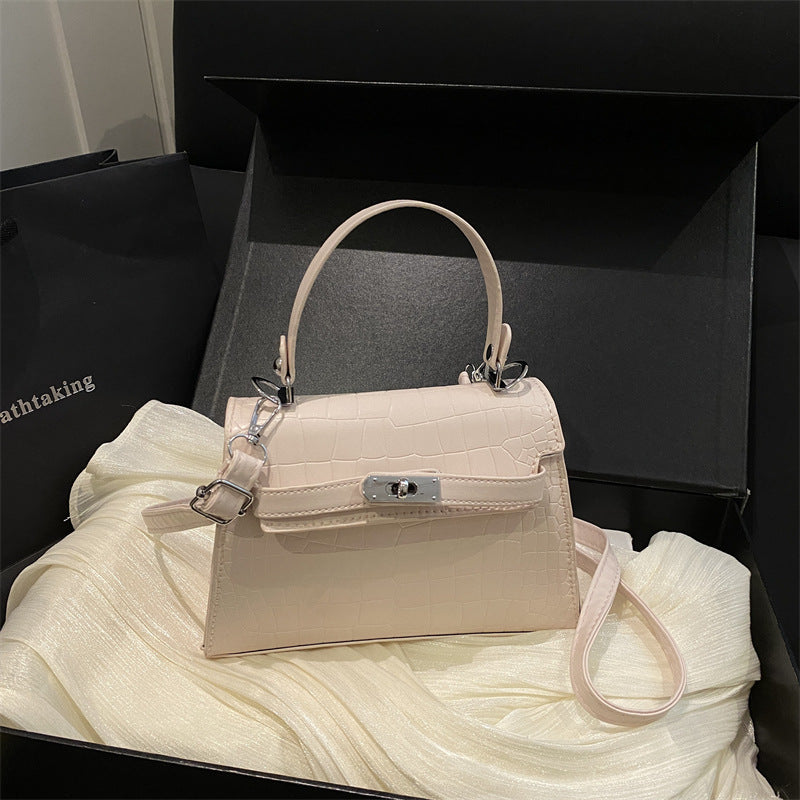 Elegant Crocodile-Embossed Handbag