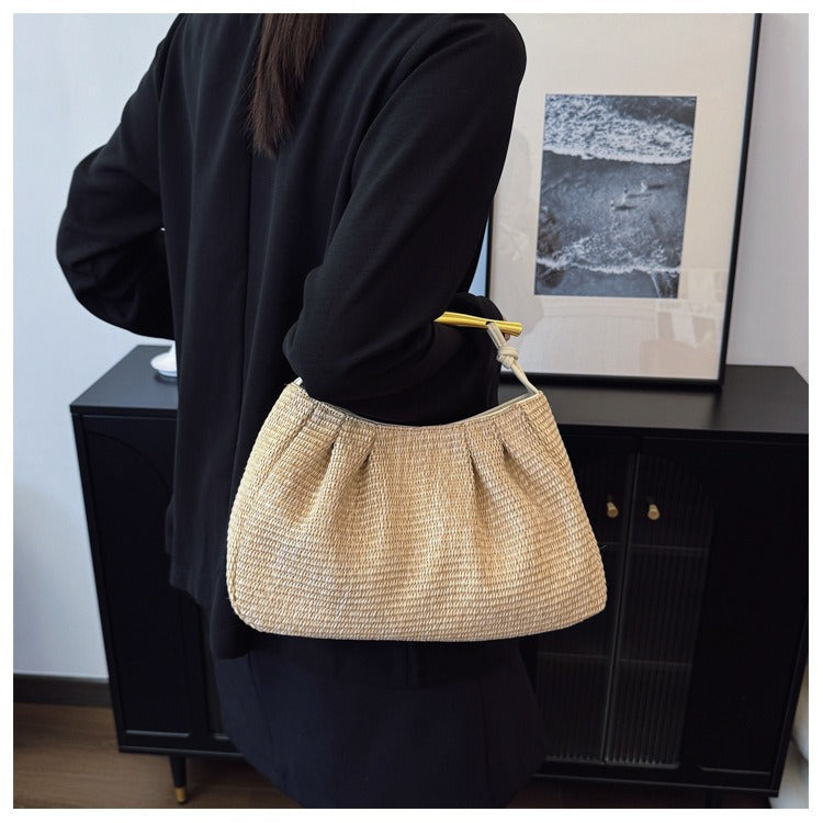 Handbag with Elegant Wooden Handle Stornfield