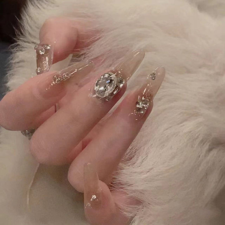 Artistic Gemstone Nail Design Stornfield