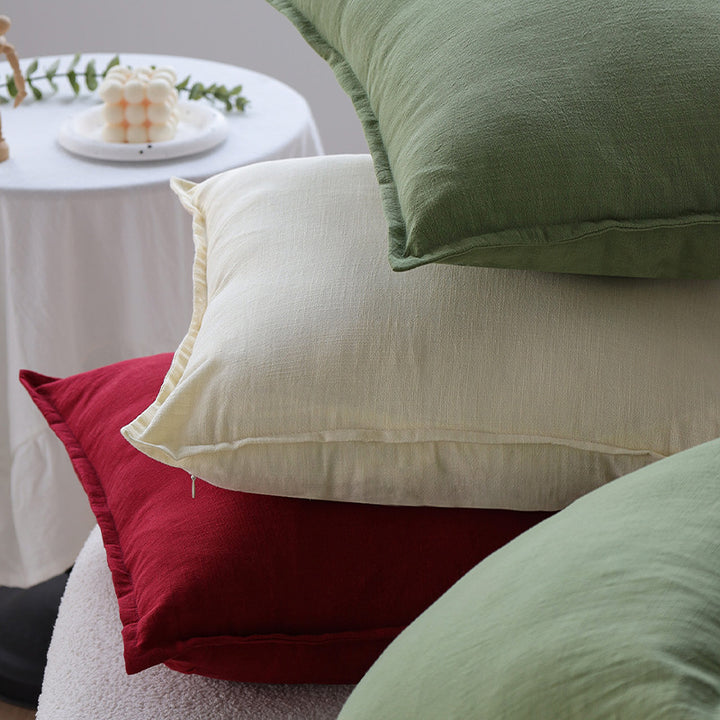 Square pillowcase made of soft linen-cotton blend with hotel-like appearance and hidden zipper Stornfield