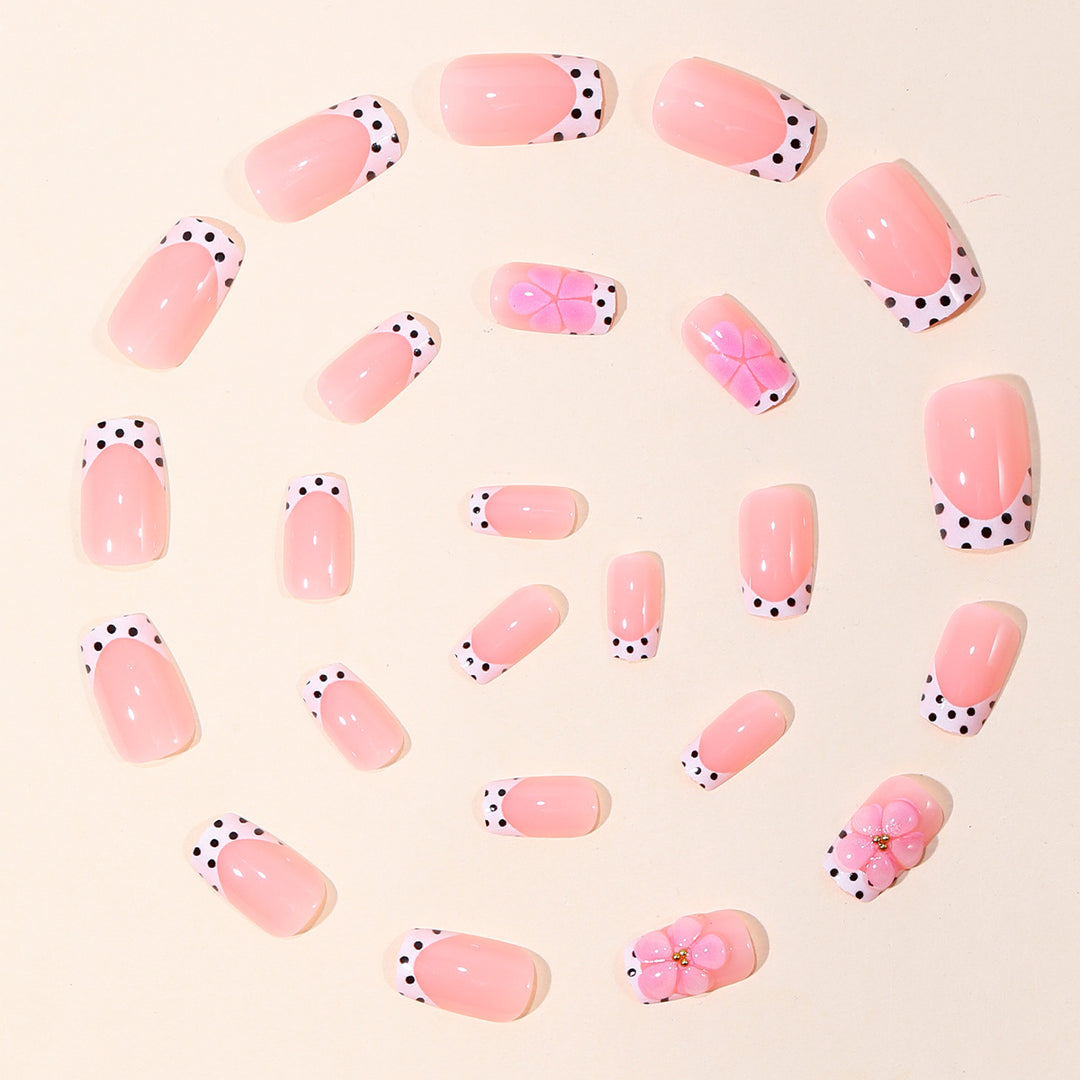 Floral Accent Gel Nail Extensions Stornfield