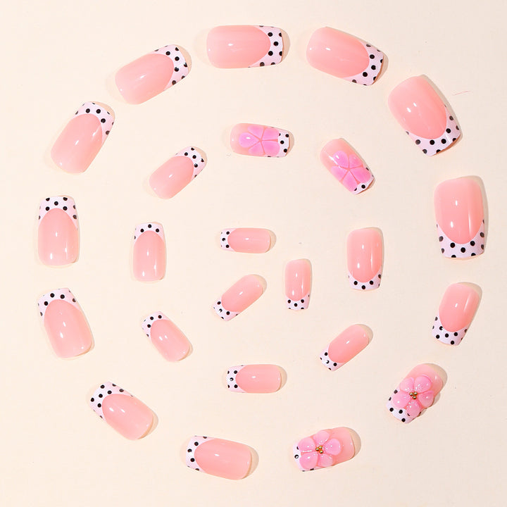 Floral Accent Gel Nail Extensions Stornfield